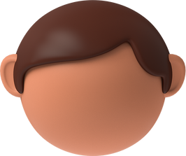 3D Head Fair Skin Short Brown Hair